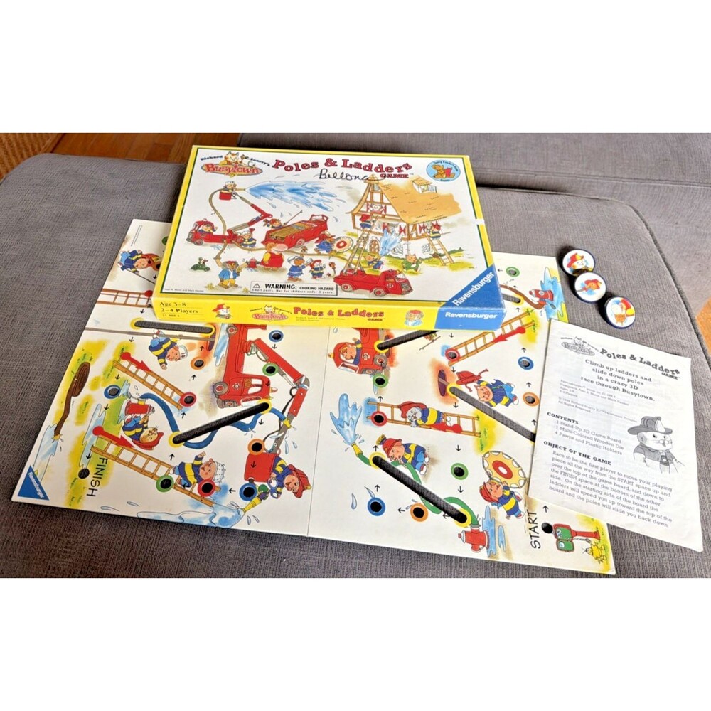 VTG Richard Scarry's Busytown Poles & Ladders Game Ravensburger 1999